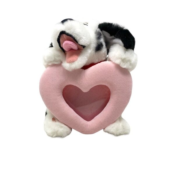 RARE 101 Dalmatians Plush Heart Picture Frame PLAYS YOUR RECORDING -TESTED WORKS - Picture 3 of 14